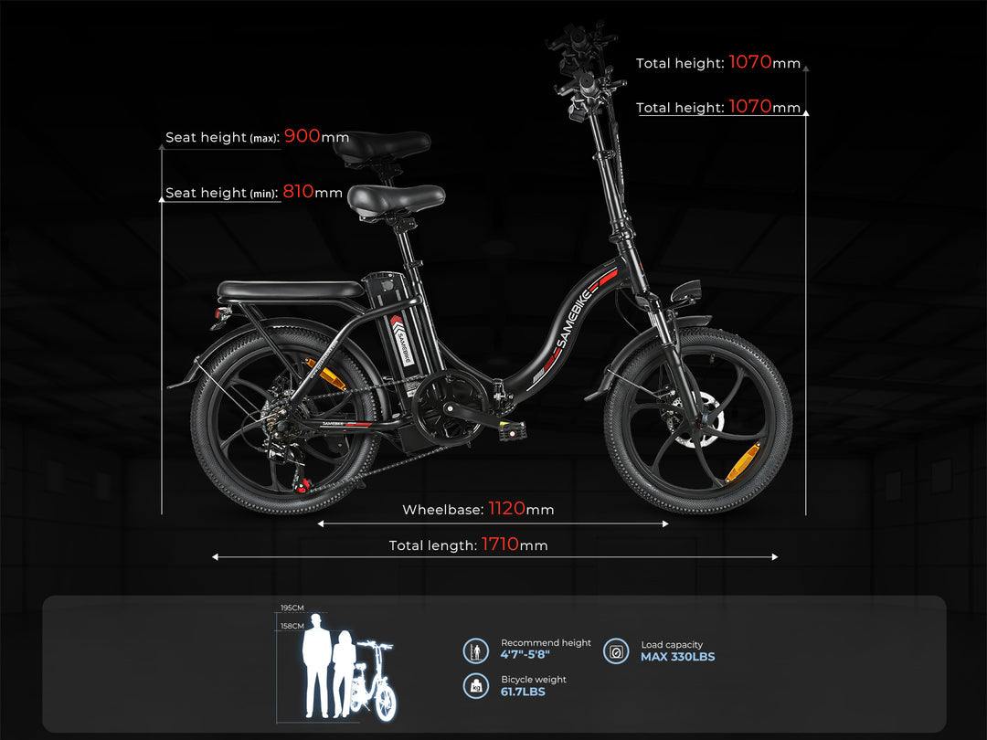 SAMEBIKE CY20 Electric Bike 350W 12Ah