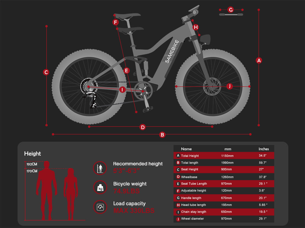 SAMEBIKE RSA08-II All-terrain Electric Bike